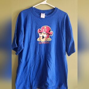 Newsboys Breakfast Not Served Here T-Shirt Large Blue Captain Crunch